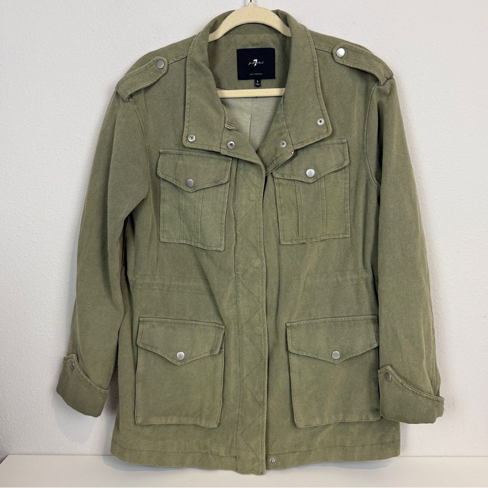 7 for all Mankind Green Utility Chore Jacket S